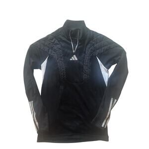 Adidas womans size XL black sweater with face mask hood